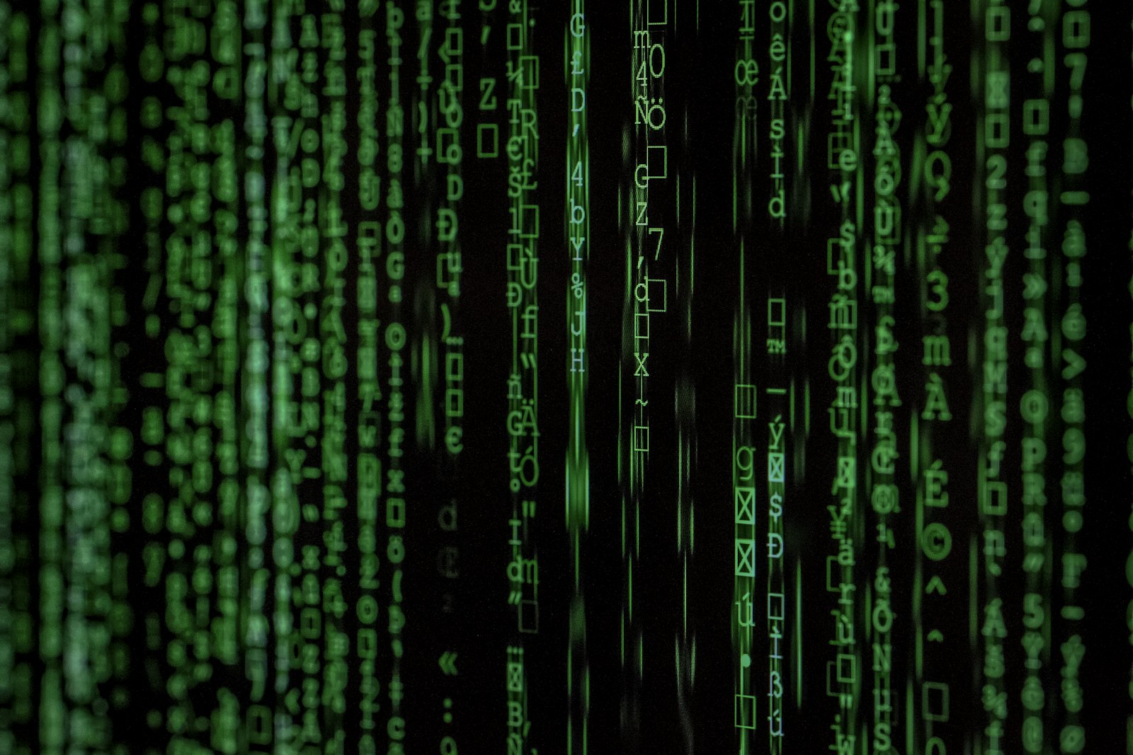 Close-up of source code